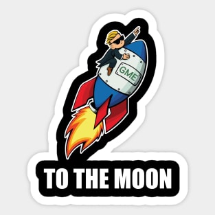 WallStreetBets - TO THE MOON - Reddit WSB Stock Market Sticker